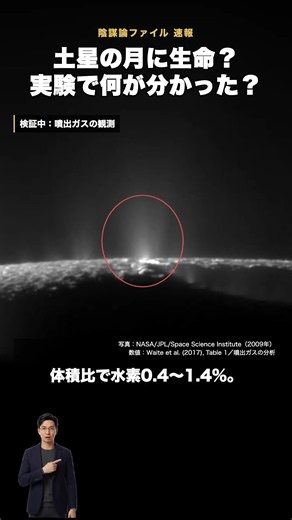 土星の月エンケラドスに生命？新しい実験とカッシーニの観測を検証