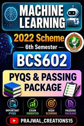 BCS602 VTU Important Questions & Papers 🔥 #vtu #BCS602 #machinelearning #vtupapers #vtuexams #2026