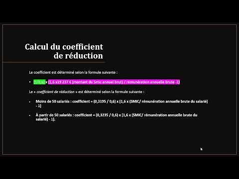 Réduction générale des cotisations patronales (ex réduction Fillon)