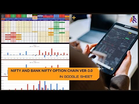 Nifty & Bank Nifty Live Option Chain Ver-3.0-Google Sheet, With Open Interest Data Records (5 Min)🔥