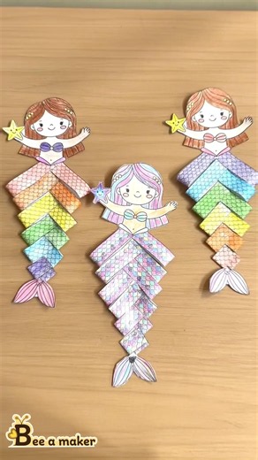 Moving mermaid craft printable