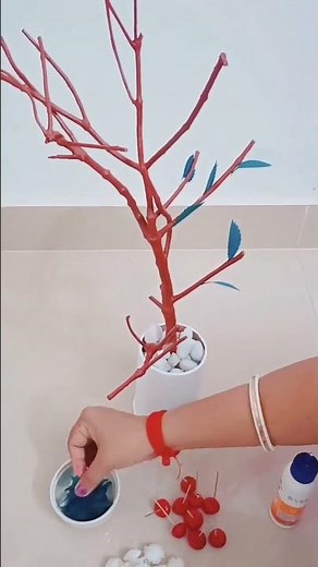 How to make tree branch with paper/tree branches decoration ideas