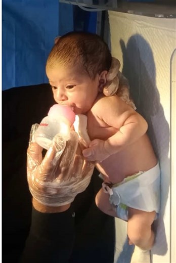 Soothing Newborn Baby Calms Down After Feeding