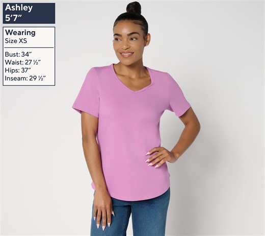 Denim & Co. Essentials Perfect Jersey Variety 3-Pack Short Slv Tops - QVC.com
