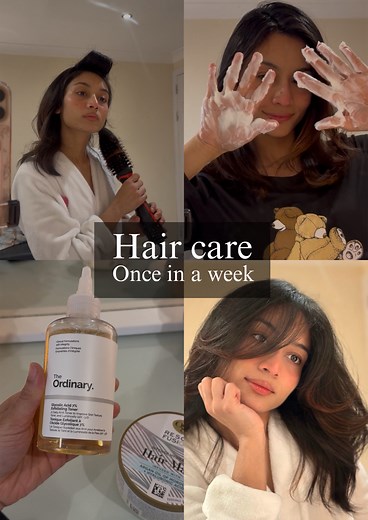 My hair care Routine/ once in a week Products that I have used #Ordinary glycolic acid #OGX hair mask #Neutrogena T/gel shampoo #pantene keratin hair mask #Tresemme heat productive spray #Pantene leave on conditioner | Anything Anytime