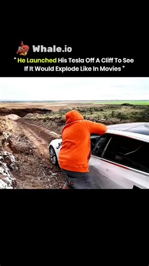 Education || history || technology on Instagram: "YouTuber Danny Duncan launched his Tesla Model 3 off a cliff to see if it would explode like in movies. Before the jump, he tested the car’s windows and showed they were stronger than regular glass. The impact was severe, airbags deployed mid-air, and the Tesla was completely destroyed but never caught fire or exploded. The stunt went viral, sparking widespread discussions about Tesla’s safety, engineering, and how far people will go to test it.v