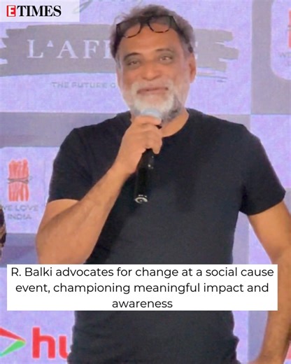 R. Balki takes a stand at a social cause event, driving awareness and inspiring action for a better tomorrow. #RBalki | ETimes