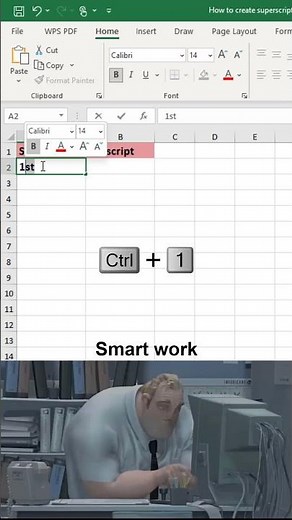 How to create superscripts and subscripts in excel 😱 #excel #office #spreadsheet