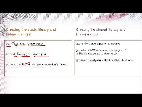 Linking basics . Creating a shared and static library