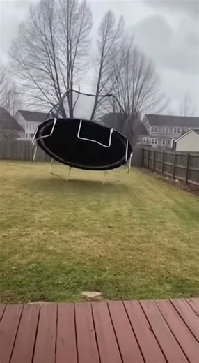 Wind-Blown Trampoline Chaos