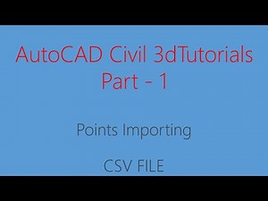 Import Points using .csv file | AutoCad CIVIL 3D 2023