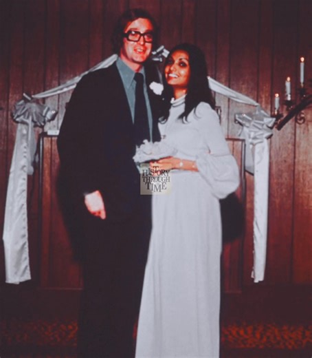 "Circa 1973, actor Michael Caine and his wife, actress and model Shakira Baksh, were photographed on their wedding day at the Candlelight Wedding Chapel in Las Vegas. Caine, already acclaimed for his roles in films such as Alfie (1966) and Get Carter (1971), looked dashing and full of joy, while Shakira, radiant in her bridal elegance, exuded grace and beauty. Their intimate ceremony reflected both glamour and heartfelt devotion, marking the beginning of a lifelong partnership. This wedding day 