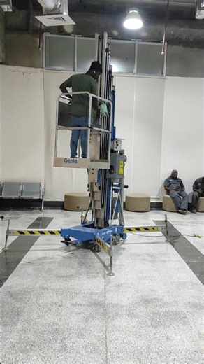 Genie AWP 40S # single man lift # jazan university #saudi Arabia #viral video #50M