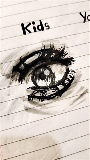 How to draw eyes with ( kids, young, adult) #tutorial #howtodraw #artist #shorts