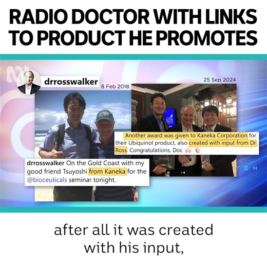The radio doctor quietly profiting from the supplement he promotes on air. | Media Watch