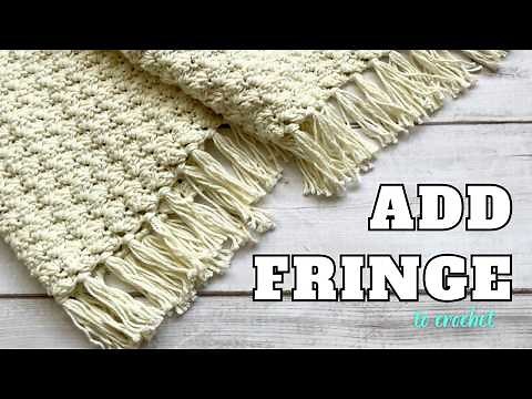 How to Add Fringe to a Crochet or Knit Blanket (Easy Tutorial)