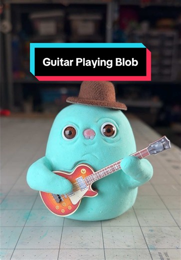 Guitar-Playing Blob Sculpture with Air Dry Clay