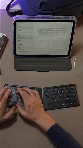 Ergonomic Foldable Bluetooth® Antimicrobial Keyboard