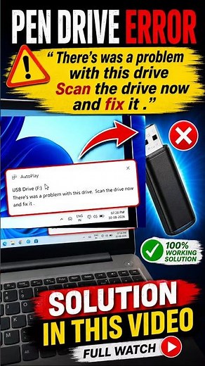 Pen Drive Error Fix | “There Was a Problem With This Drive” | Scan & Fix USB Drive