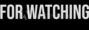 Animated 'Thank You For Watching' Title Card - Perfect for End Screens & Outros