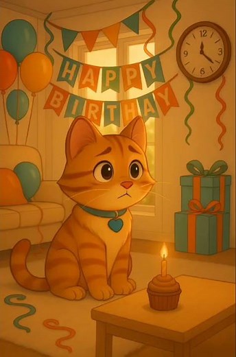 "Happy Birthday, Garfield! Celebrating the Iconic Cat's Special Day"#cat #cute #happybirthday