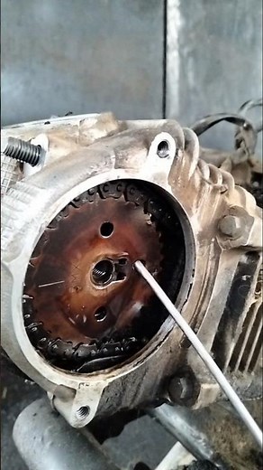remove the camshaft timing gear . #automobile #turnipclub #mechanic #tutorial #tips