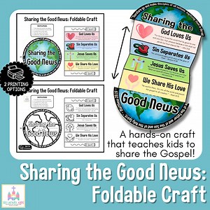 Sharing the Good News Foldable Craft | Great Commission Bible Activity for Kids | Sunday School | Gospel | Matthew 28:19 - Etsy UK