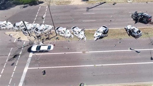 Final moments of high-speed police chase before fatal crash