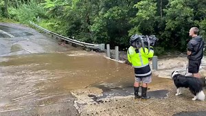 Flooding on roads across the Illawarra. Otford Weir overcome with water between George’s Road and Lloyd place. As the downpour sets on for the rest of the week. Full details on WIN News at 5:30. #WINNews | Channel 8 & 80 (HD) | WIN News Illawarra