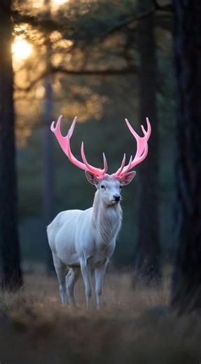This Rare White Deer With Glowing Antlers Looks Unreal 😱 | Nature’s Mystery. Witness one of the rarest and most mysterious wildlife moments ever recorded. This stunning white deer with glowing pink antlers was captured deep inside a forest, leaving viewers across the world shocked and amazed. Is it a genetic mutation, a natural phenomenon, or something straight out of myth and legend? Some believe this deer represents spiritual symbolism, while others call it nature’s true magic. 📌 This video 
