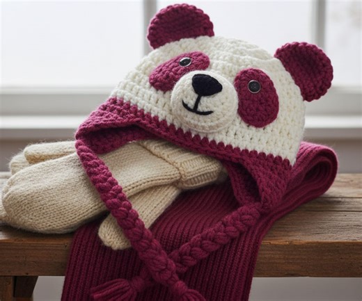 Panda Crochet Hat Pattern PDF | Cute Crochet Beanie With Ears | Easy Earflap Hat Pattern | Animal Hat Crochet | Digital Download - Etsy Australia