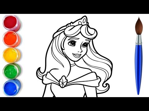 How to draw easy cute Disney Princess aurora | easy drawing step by step