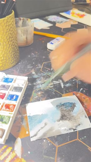 This abstract piece feels like emptying a mind into its core, trusting that what returns will be clear. Shades of blue drift, and disclose into a dark center, carrying weight, motion, and quiet resolve. Prompt: bold @atliay #dothe100dayproject #drawJanuary #art #watercolor #bold | Chaotic Sanity Blog