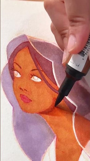 Traditional art drawing video with Winsor & Newton Promarkers #markerdrawing #portraitdrawing
