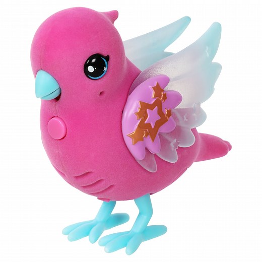 Little Live Pets, Lil' Bird: Skyler, Interactive Pink Bird, 20 Sounds, Light up Wings, Ages 5