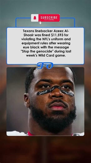 The NFL's Political Minefield: Azeez Al-Shaair, Nick Bosa, and the Rules of Protest#nfl #shortvideo