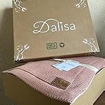 Dalisa 100% Organic Turkish Cotton Throw Blanket - GOTS Certified, Cozy - Perfect for Couch, Bed, and Home Decor - Boho Vintage Knit Alina (Amberglow, 50x60)