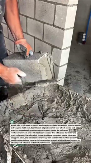 Fast & Strong Cinder Block Wall Build! #masonry #construction #DIY