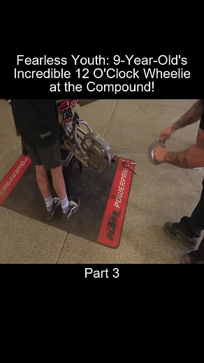 9-Year-Old's Impressive 12 O'Clock Wheelie at the Compound