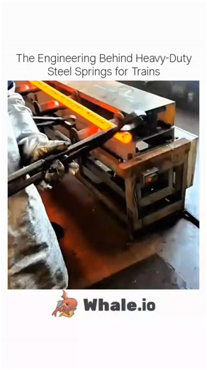 Science on Instagram: "Heavy-duty steel springs play a crucial role in railway suspension systems by absorbing shocks, reducing vibrations, and ensuring a smooth and safe journey. This video explores the engineering, materials, and manufacturing process behind these powerful steel springs that carry the massive weight of trains every day. . . Via: chinamemedealer/tt . #TrainEngineering #HeavyMachinery #trending"