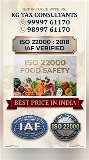 ISO 22000 Certification | ISO 22000 food safety management system | ISO 22000:2018 FSMS