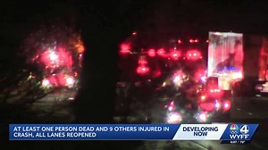 One killed, nine injured in major crash that blocked I-85