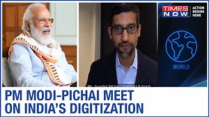 PM Narendra Modi conducts meet with Sundar Pichai on Google India Digitization Fund