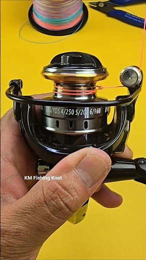 How to put line on a spinning reel #fishing #fishingknot #tutorial