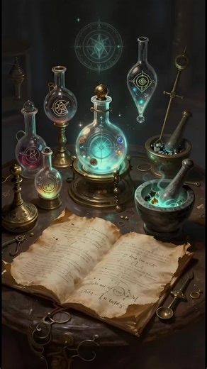 An Ethereal beings creates a potion from her recipe #magical #potion #alchemy #mystical