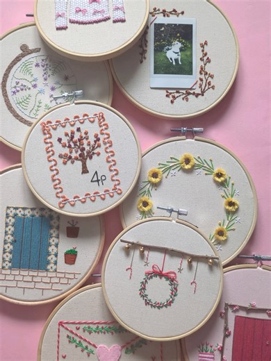 POV: you joined a monthly embroidery pattern club and now you get to stitch things like this 🪡 I love creating designs and videos for The Gingham Fox Pattern Club, what would you like to see next month? ☺️ #embroidery #handembroidery #broderie #embroiderydesign