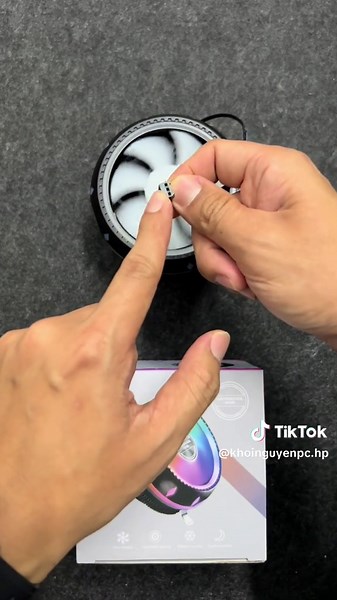 Quạt tản nhiệt CPU Led Q1 Ufox RGB tự đổi màu. #decor #diy #quatmaytinh #quat12v #cpu #ufox #Q1