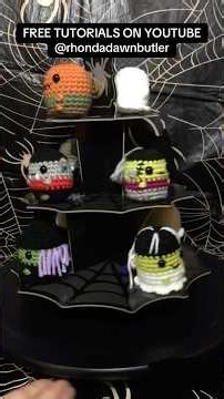 Mini Halloween crochet tutorial @rhondadawnbutker #crochet #amigurumi #crochetalong #halloween