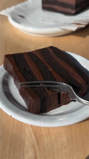 everything you could ever want in a chocolate cake is right here in this dark chocolate mousse cake🤎