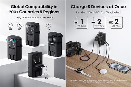 5-Port Anker Nano Travel Adapter Can be a Tiny Brick That Conquers Your Carry-On